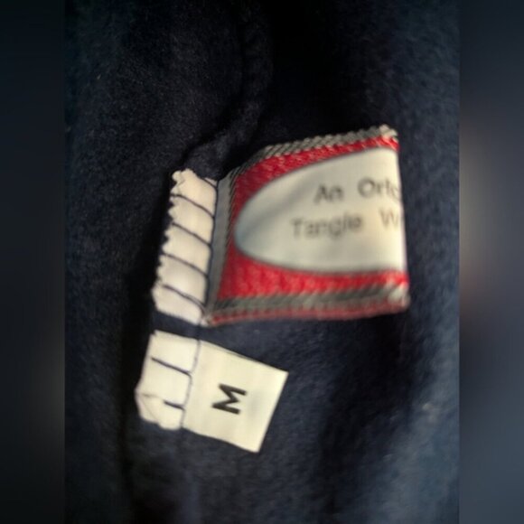 Blue Fleece Hat with Mohawk Fringe Ear Flaps & Chin Strap Sz M adult Youth L/XL - Picture 8 of 8